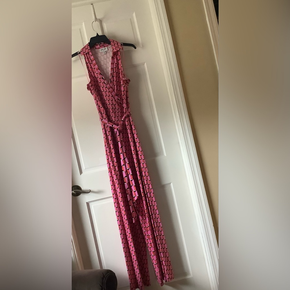 DVF FOR TARGET collared, sleeveless modern geo jumpsuit size small - Picture 2 of 14